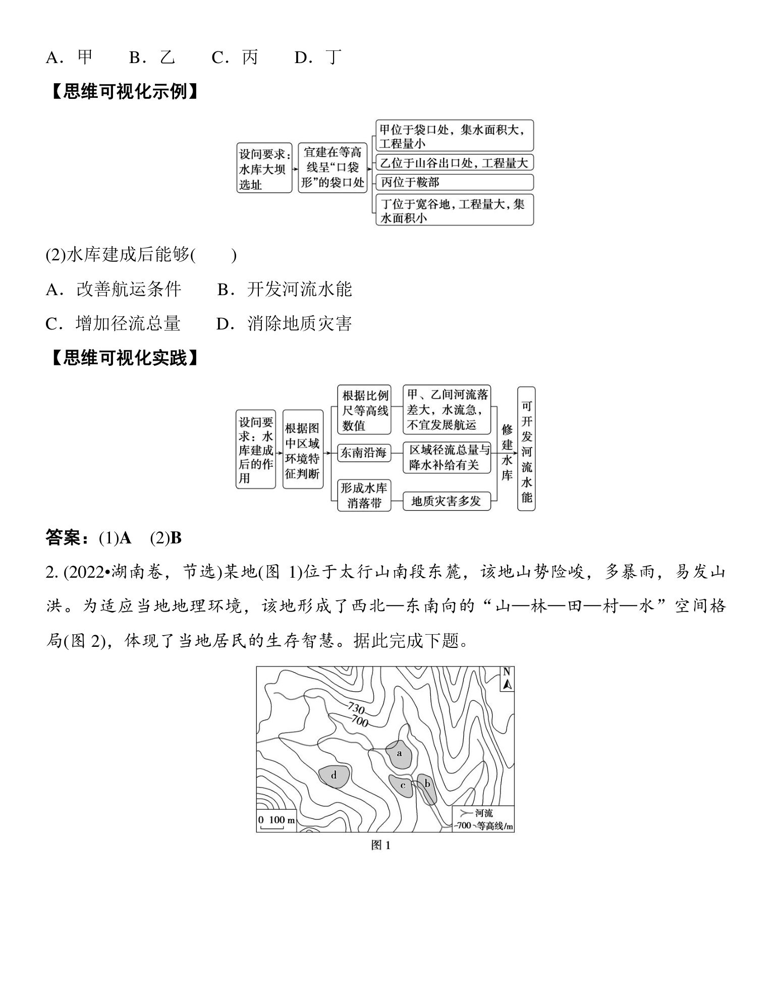 3  课时3　等高线地形图的应用与地形剖面图 第4页