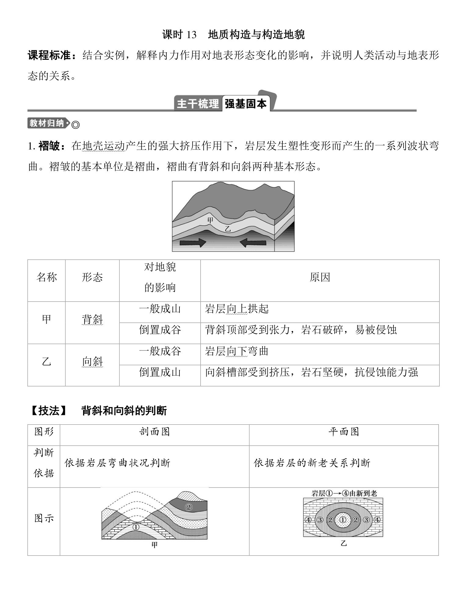 3  课时13　地质构造与构造地貌 第1页