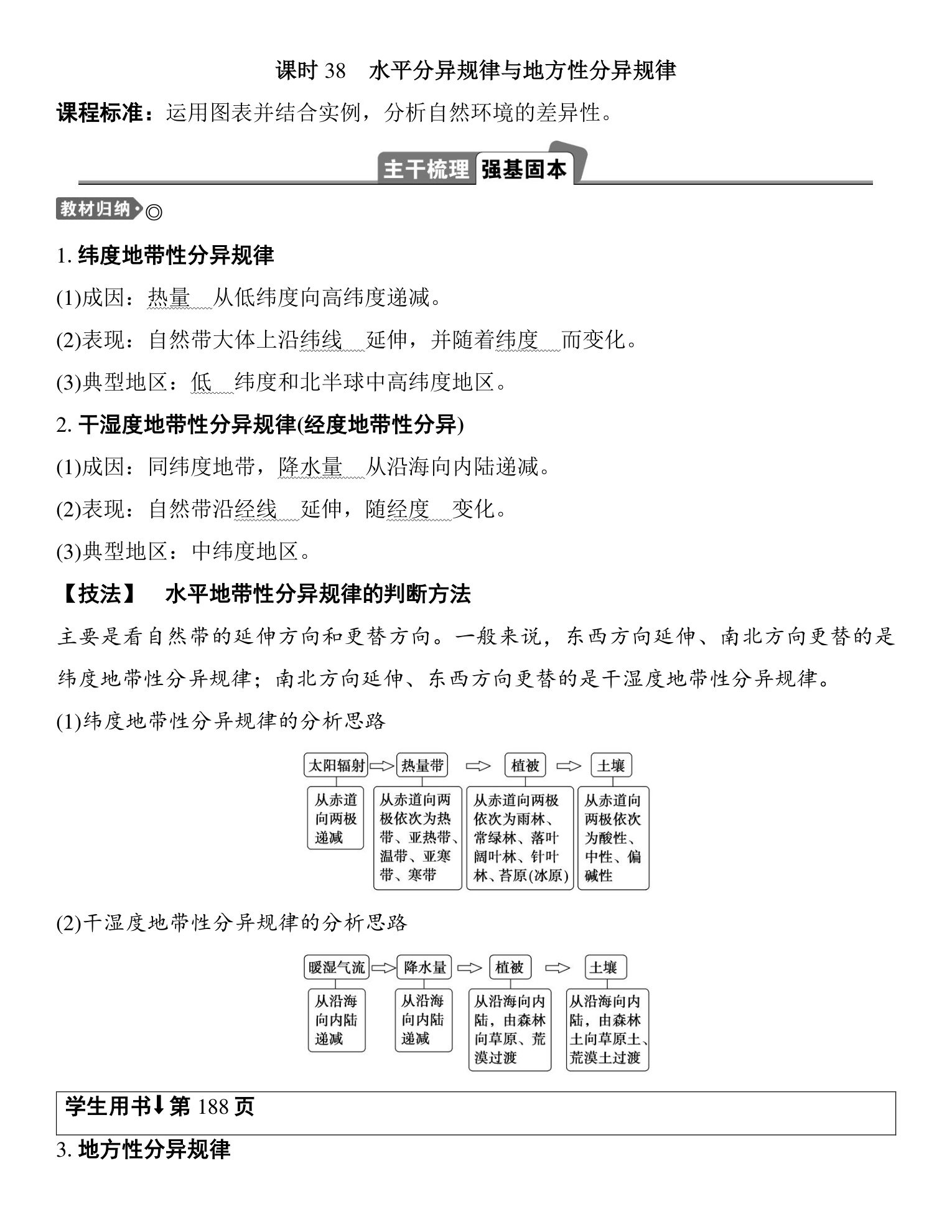 4  课时38  水平分异规律与地方性分异规律 第1页