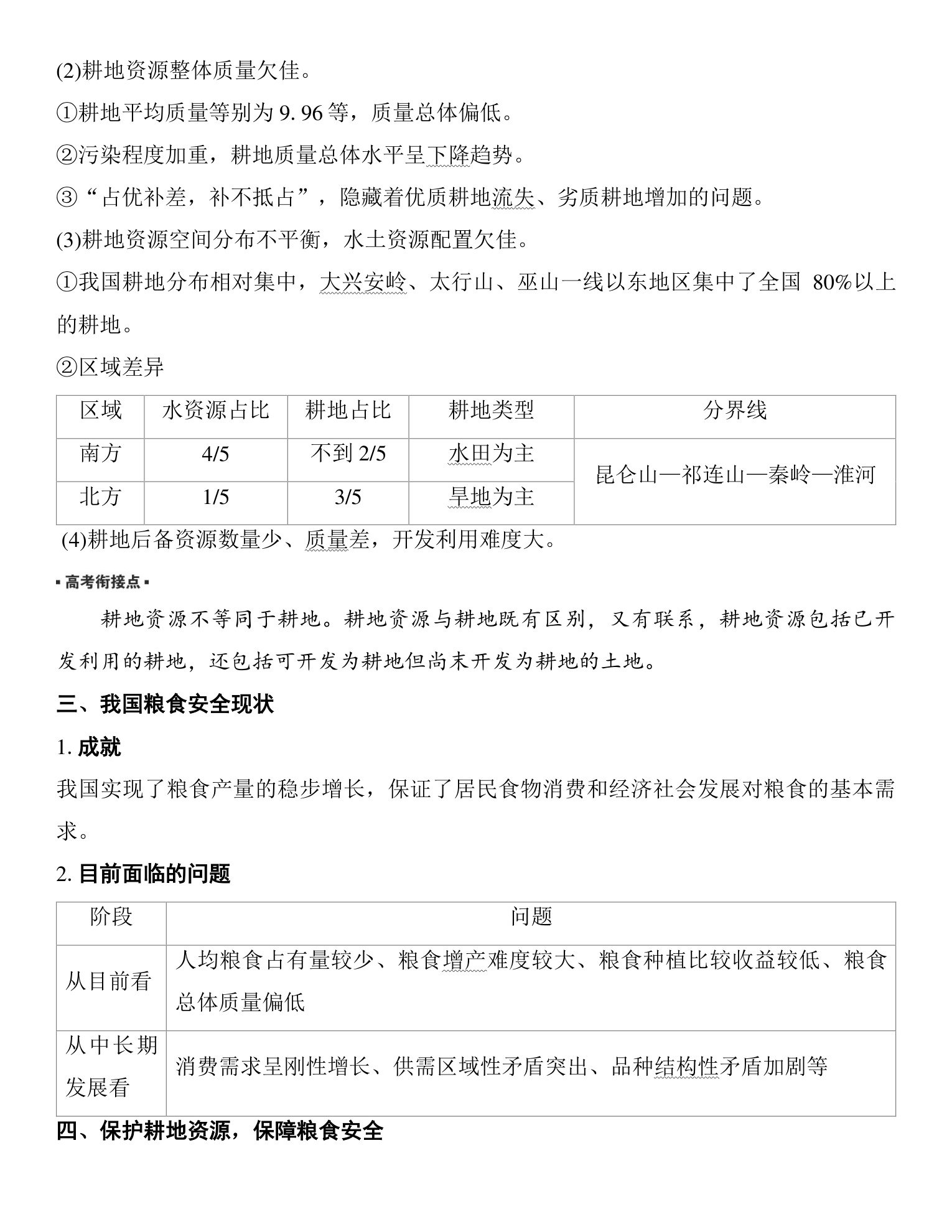 1  课时66　耕地资源与国家粮食安全 第2页