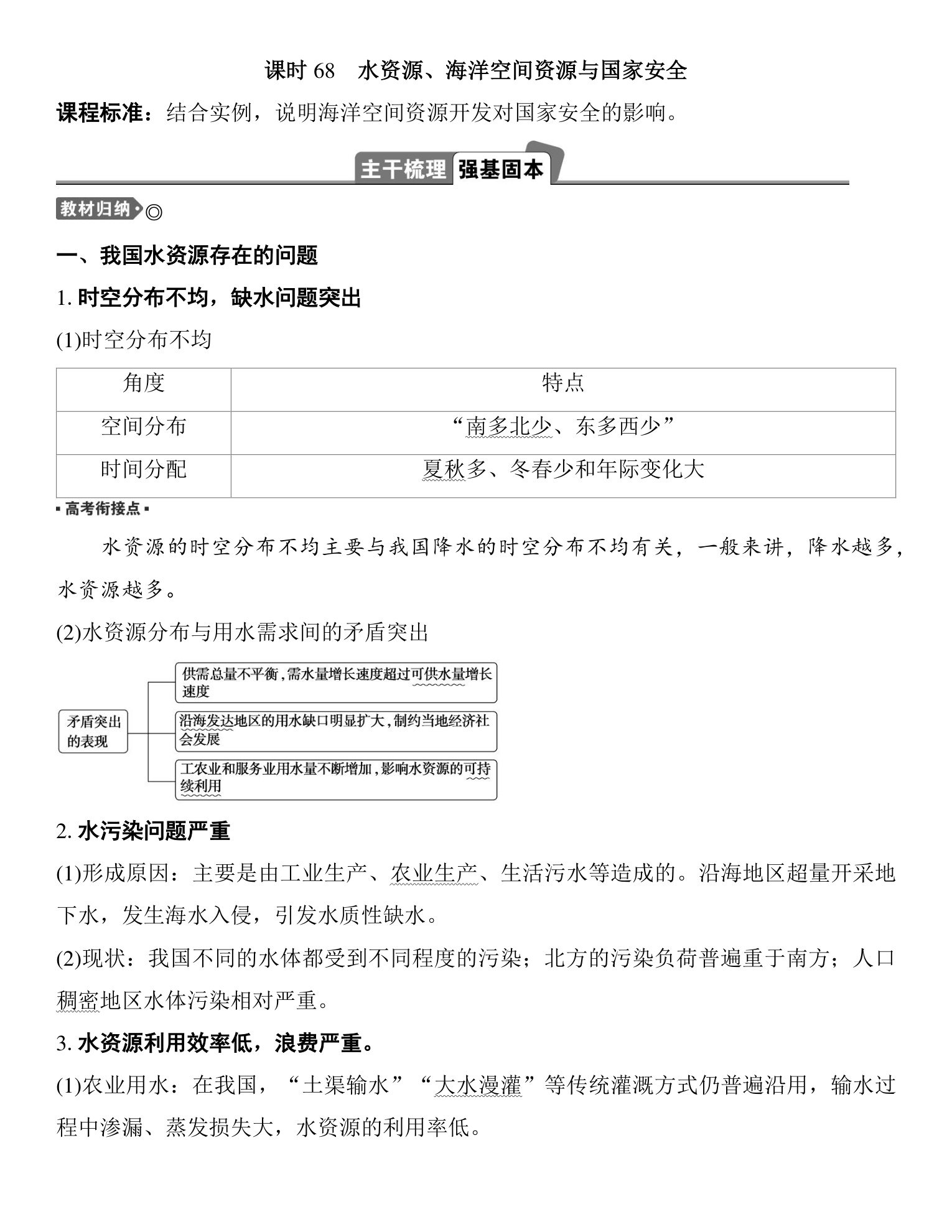 3  课时68　水资源、海洋空间资源与国家安全 第1页