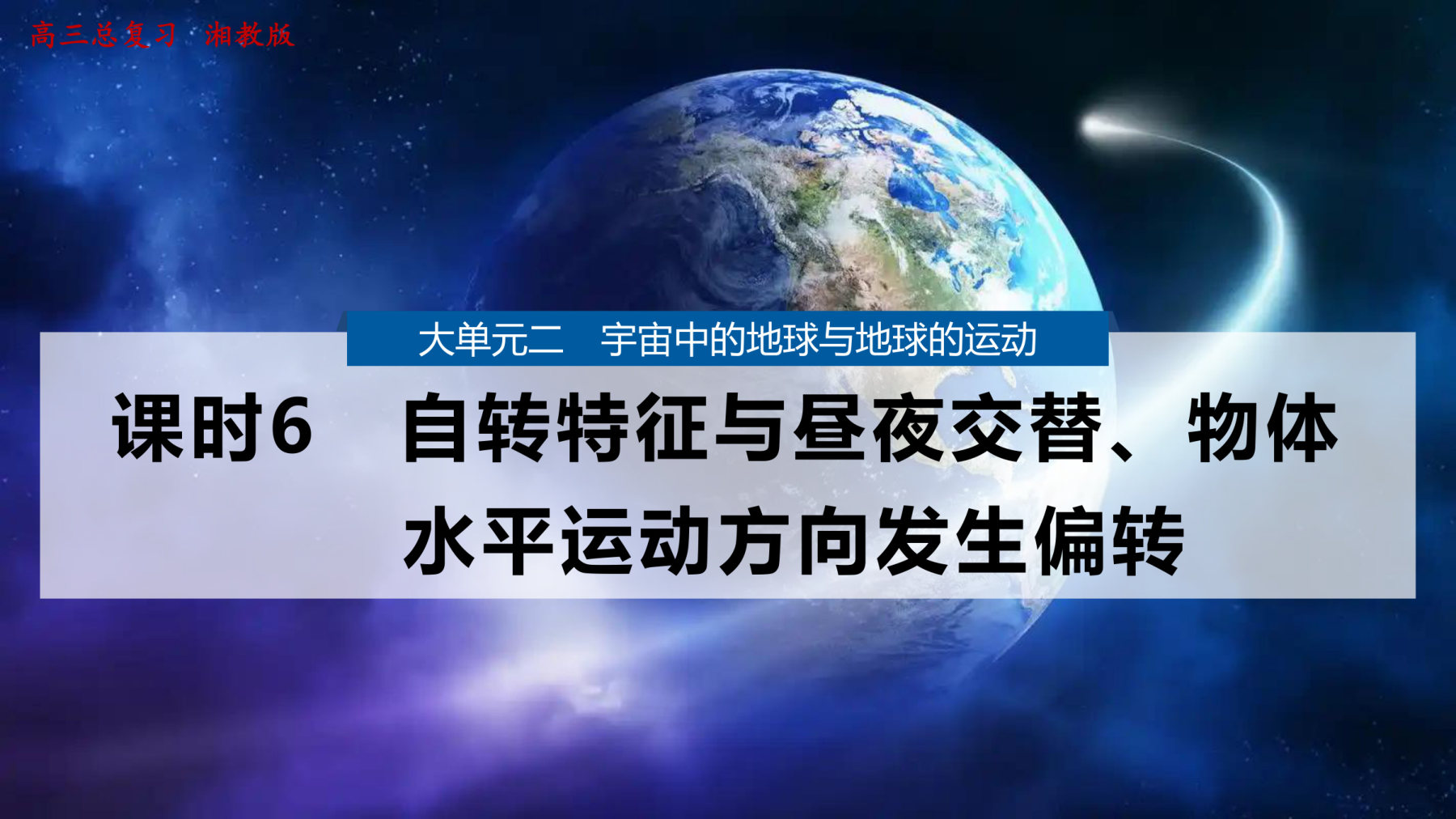 3  课时6　自转特征与昼夜交替、物体水平运动方向发生偏转 第1页